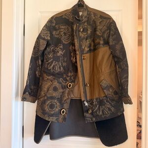 Coach Patchwork Parka with Kaffe Fassett Print and Removable Shearling Liner